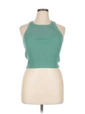 Intermix Women Green Tank Top XL
