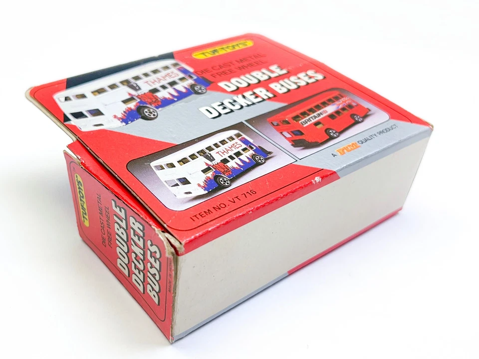 Vintage Tuf Toys VT 716 MK II Dennis Double decker Bus Britain diecast boxed - Image 3 of 4