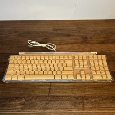 Apple Pro Keyboard M7803 - Wired (USB) - White And Clear - Fully Working