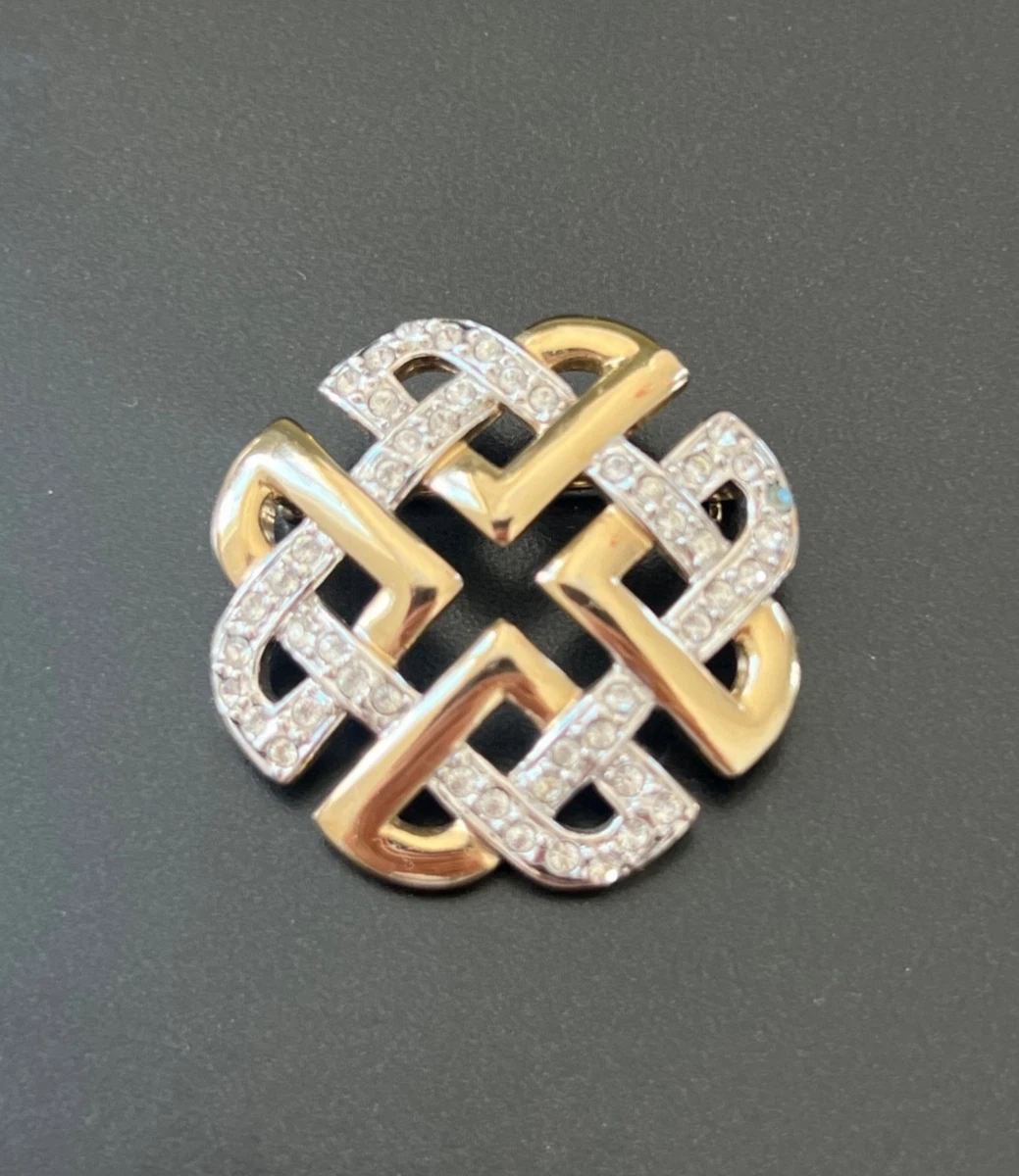 Alexander Castle 925 sterling zilver Keltische broche voor vrouwen - dames broche pin met sieraden geschenkdoos - 48mm x 18mm
