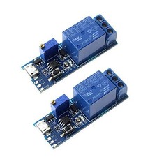 2pcs DC 5V Trigger Time Delay Switch Relay Module Adjustable Time Delay