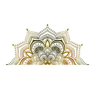 Großes Lotus Mandala Wandtattoo für Schlafzimmer für Wohnzimmer Wohndeko