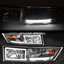 [BUILT-IN LED DRL] PAIR CLEAR LENS BUMPER FOG LIGHT FOR 07-14 ESCALADE ESV/EXT