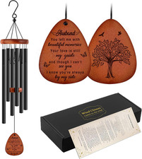 Memorial Gifts for Loss of Husband,Memorial Wind Chimes 25'', Loss of Husband Sy