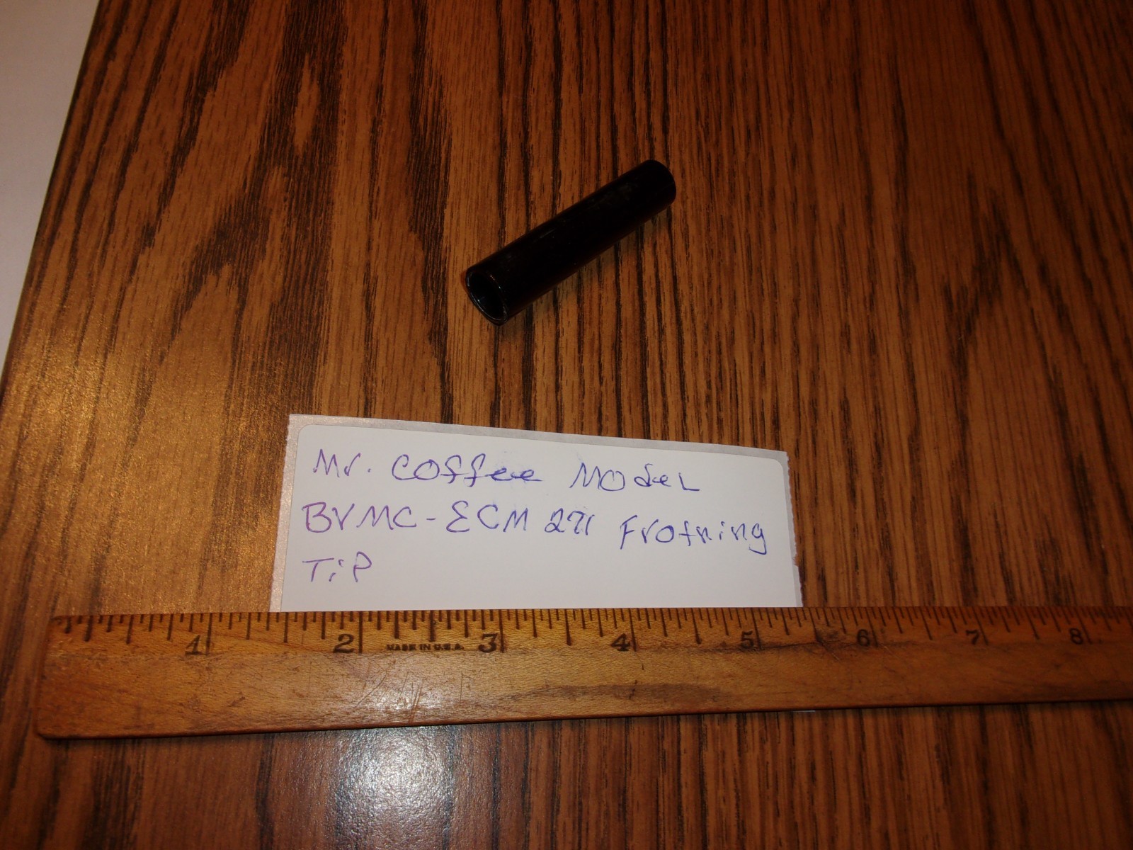 PARTS FOR A MR. COFFEE MODEL BVMC-ECM271 BLACK FROTHING TIP