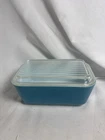 Vintage PYREX #0502 Primary Blue Rectangular Refrigerator Dish w/ 502 C Lid.