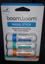 boom.boom NASAL STICK,  3 STICK VARIETY PACK, NEW & SEALED, LAST 4 LEFT!