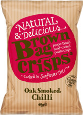 Brown Bag Crisps Oak Smoked Chilli 40g - Pack of 20