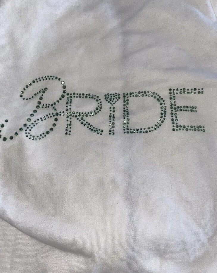 UNDERCOVER Felpa con cappuccio e zip anello diamante bianco Victoria's Secret Bride 'I Do' taglia L