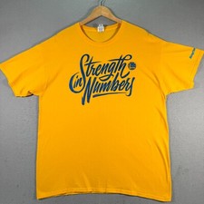 Golden State Warriors Playoff T-Shirt Adult XL Yellow 2018 Strength In Numbers