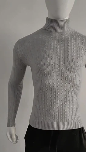 Herren Rollkragen Strickpullover Freizeit Winter Warm Dick Pullover Tops Strickwaren - Bild 3 von 37