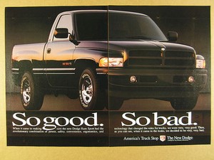 1995 Dodge Ram 1500 Sport Pickup Black Truck Photo Vintage Print Ad Ebay
