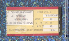 Denis Savard 2G#195 Ticket stub 1-5-1986 Stars Hawks Dino Ciccarelli G#177 👀