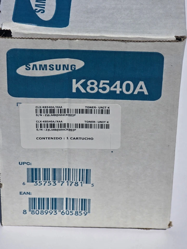 Samsung Toner CLX-K8540A 黑色 墨粉&激光打印机碳粉 — 第 2/2 张图片
