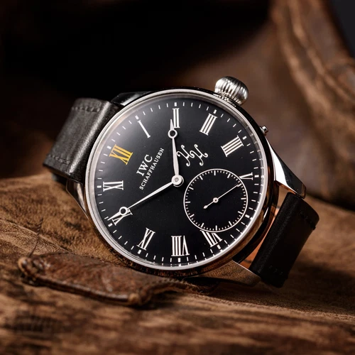 Vintage IWC Schaffhausen Mens Watch Swiss Mechanical 1920s Casual Classic Black