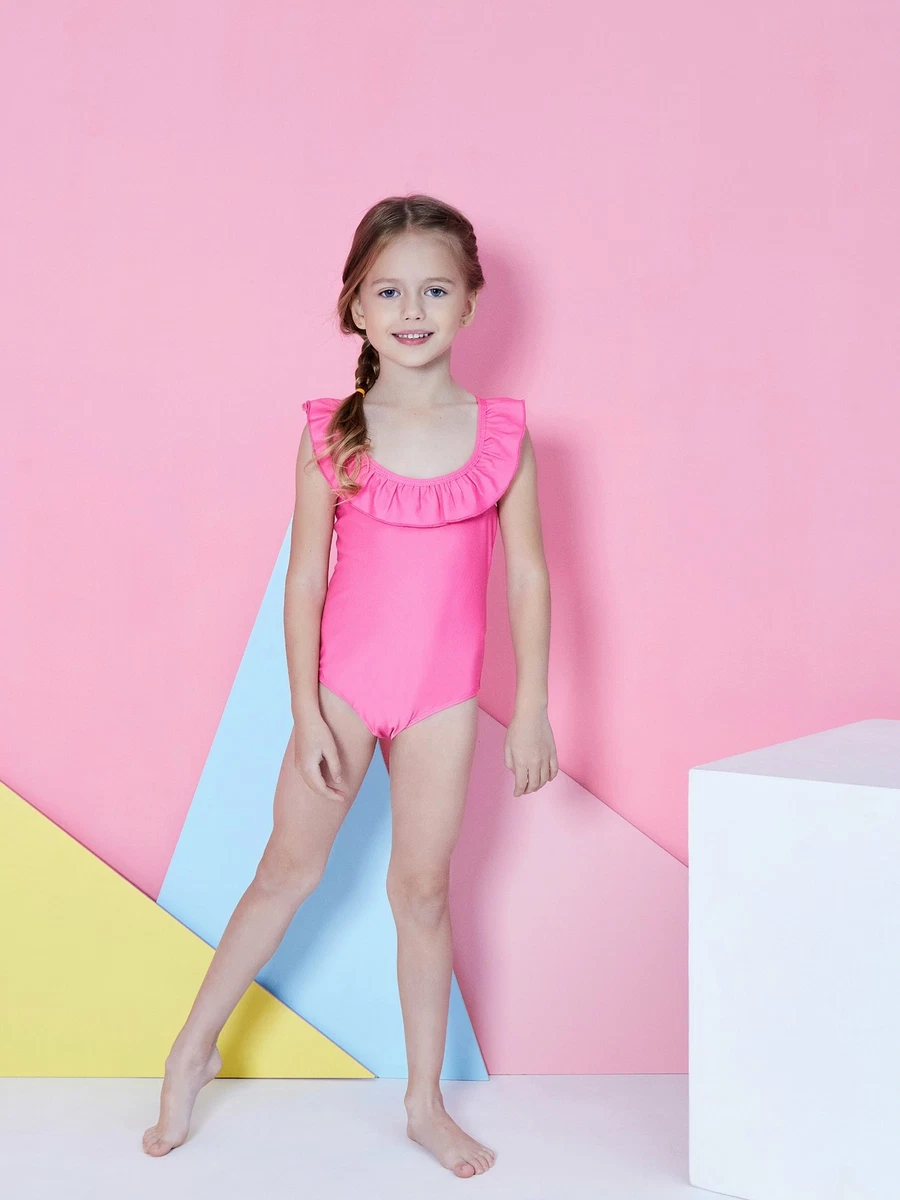 Happy Princess Frill Swimsuit Girls Swimwear Beachwear Kids Bathing Suit