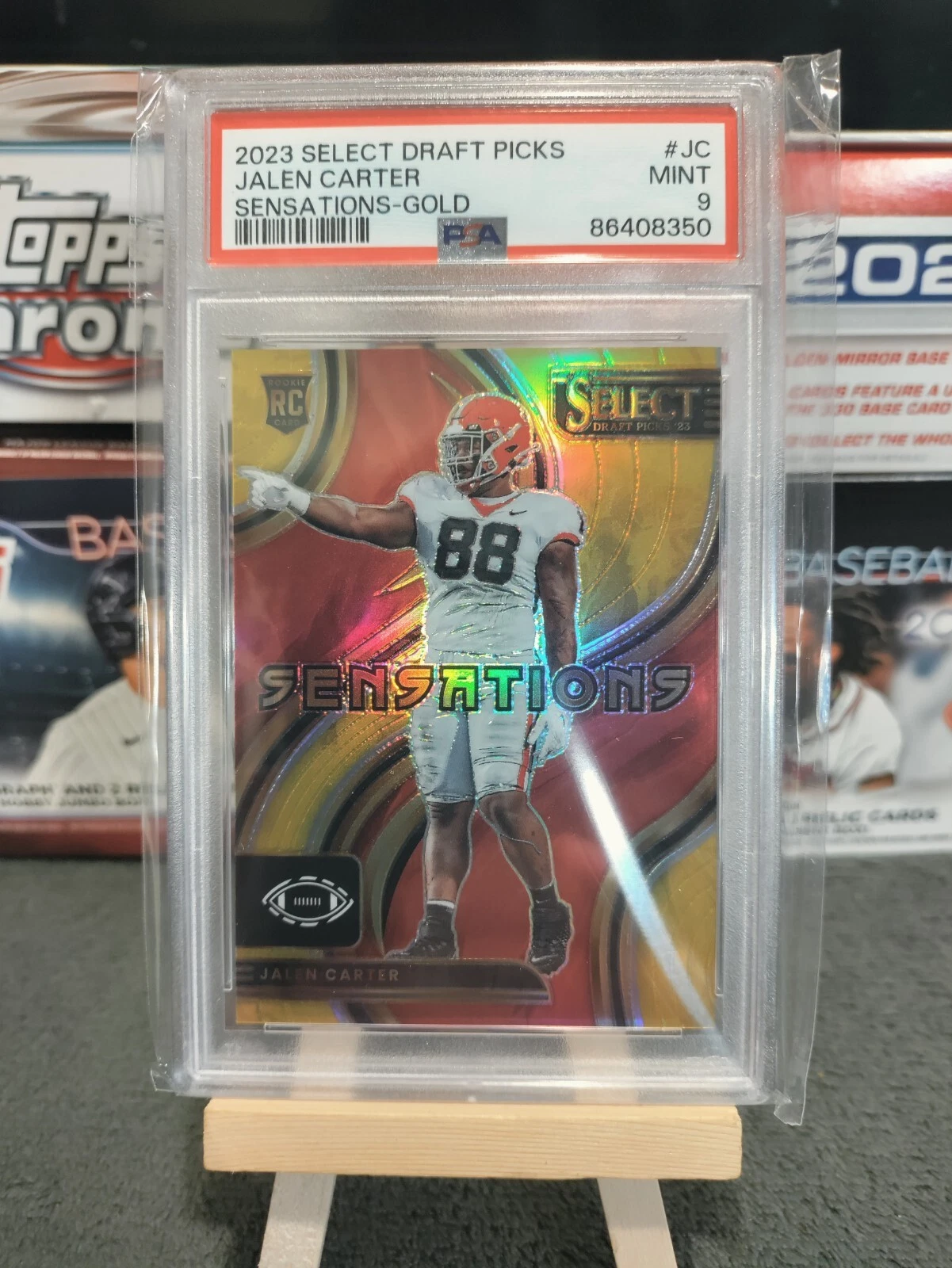 Jalen Carter Panini Select Draft Picks Sensations #JC Gold