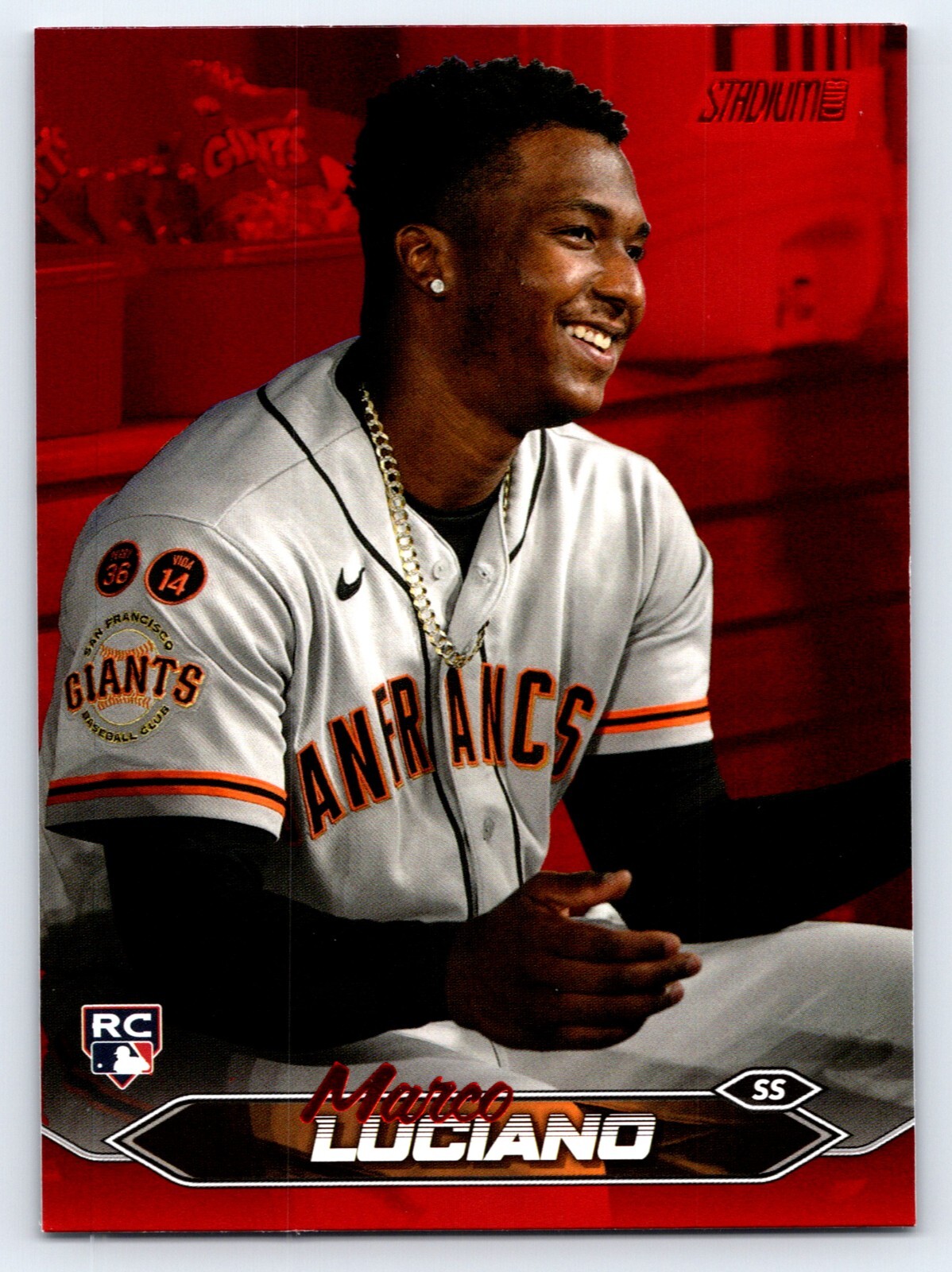 2024 Topps Stadium Club Marco Luciano #224 Red Foil RC Giants