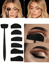 Herramienta de impresión de silicona 6 en 1 sombra de ojos modelador plantilla maquillaje de ojos sello NUEVO