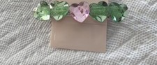 20 Br Lt. Green, Pink And Hearts Barrette