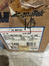 AO SMITH C490 CONDENSER FAN MOTOR 1 HP 825 RPM 3 PH 230/460 SHAFT SPECIAL ROT LE