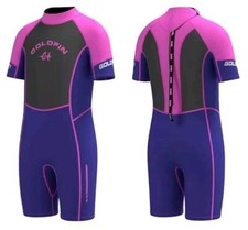 Kids Wetsuit, 3mm Shorty Wetsuits size 16 Neoprene Wet Suit - Goldfin
