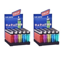 100 Accendini Trasparenti Prof pietrina Vari colori - Box da 50 Accendini 2 Box