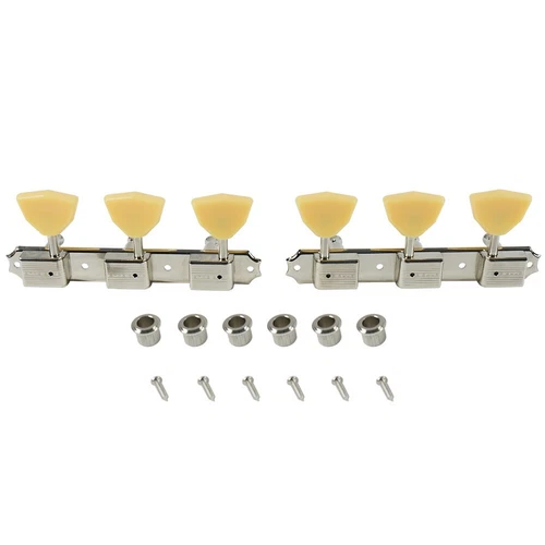 Kluson 3 per Plate Butterfly Tuners 2 Line Nickel keystone KD-3P-NBBP fit Supro