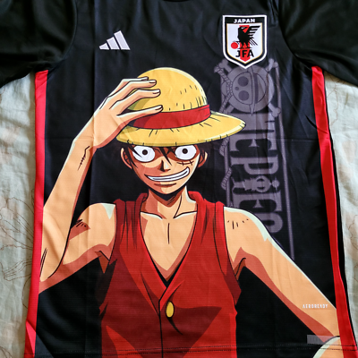 Rare Japan Soccer Jersey One Piece Mugiwara Luffy Anime Edition S