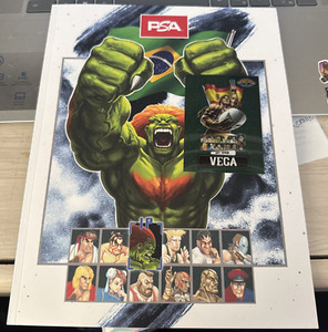 Street Fighter 2 PSA Magazine Blanka Cover + Vega Card: Green Matrix /100
