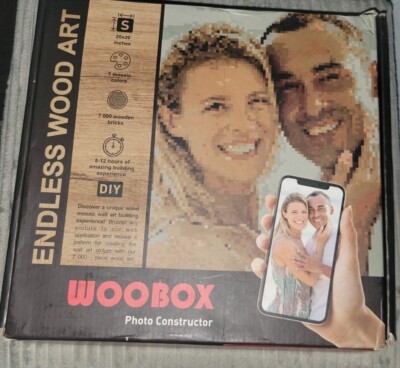 Woobox Customizable Photo Constructor Made of Natural Wood 20X20 inches Uses APP