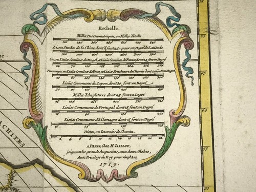 ASIA 1719 por NICOLAS SANSON - HUBERT JAILLOT MAPA ANTIGUO GRANDE SIGLO 18 - Imagen 10 de 12