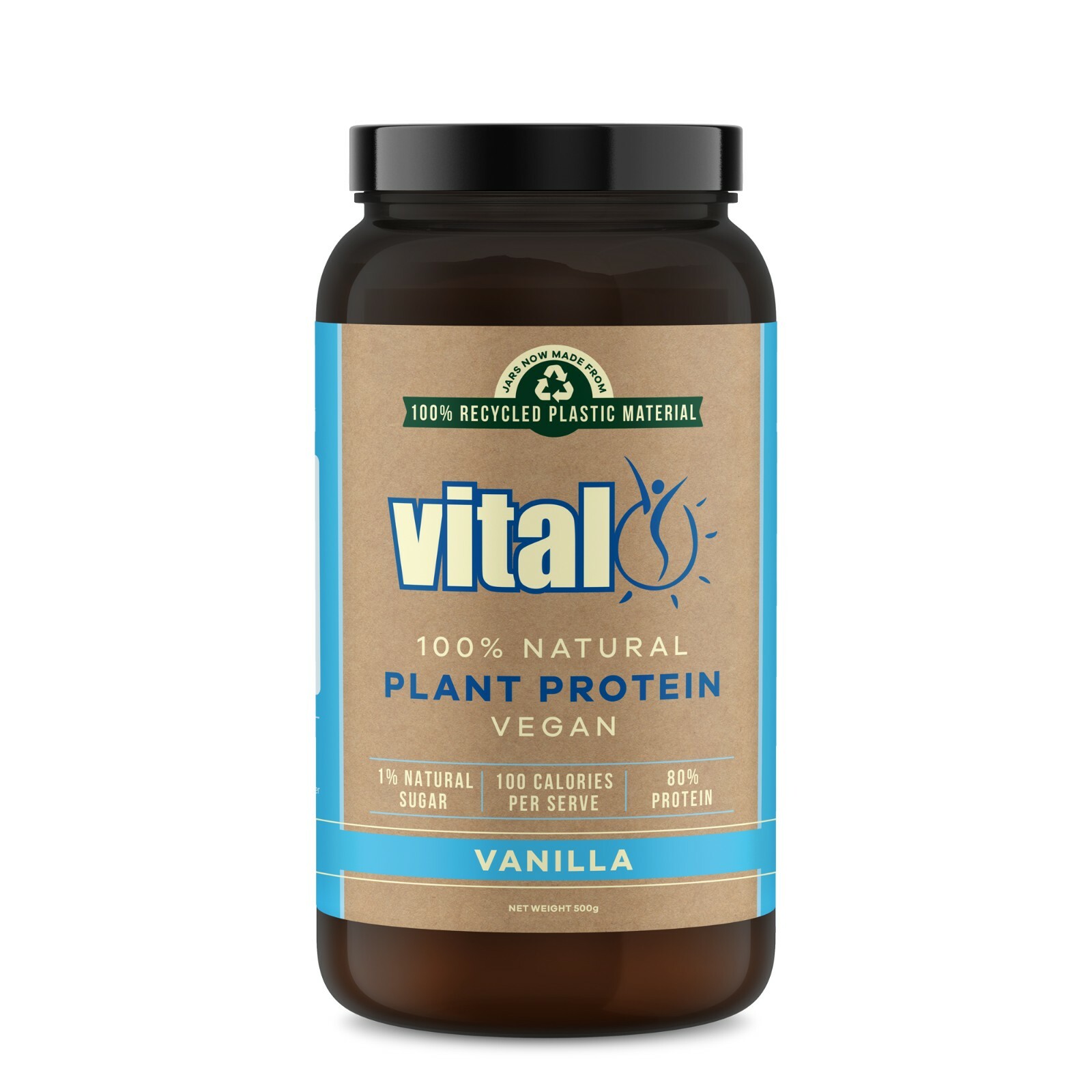 Vital Protein Vanilla 500G | Vegan, pea protein, gluten free, natural