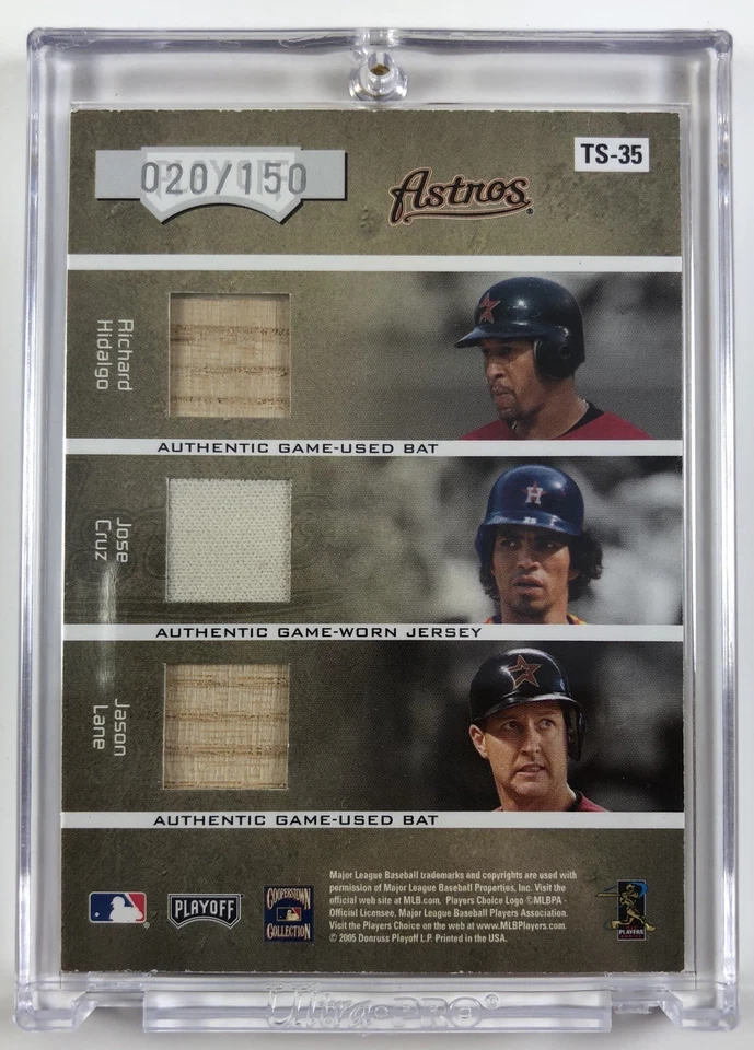 2005 Playoff Team Six Houston Astros Game Used Bagwell, Beltran, Berkman, Cruz - Image 2 of 2