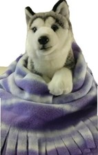 DOG SIZE FLEECE BLANKETS, Pet Blanket Travel Throw Cover LAVENDER TYDIE
