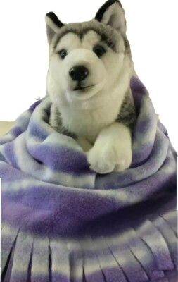 DOG SIZE FLEECE BLANKETS, Pet Blanket Travel Throw Cover LAVENDER TYDIE