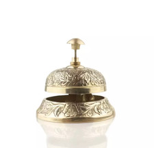 Vintage Embossed Table Desk Shiny Finish Bell