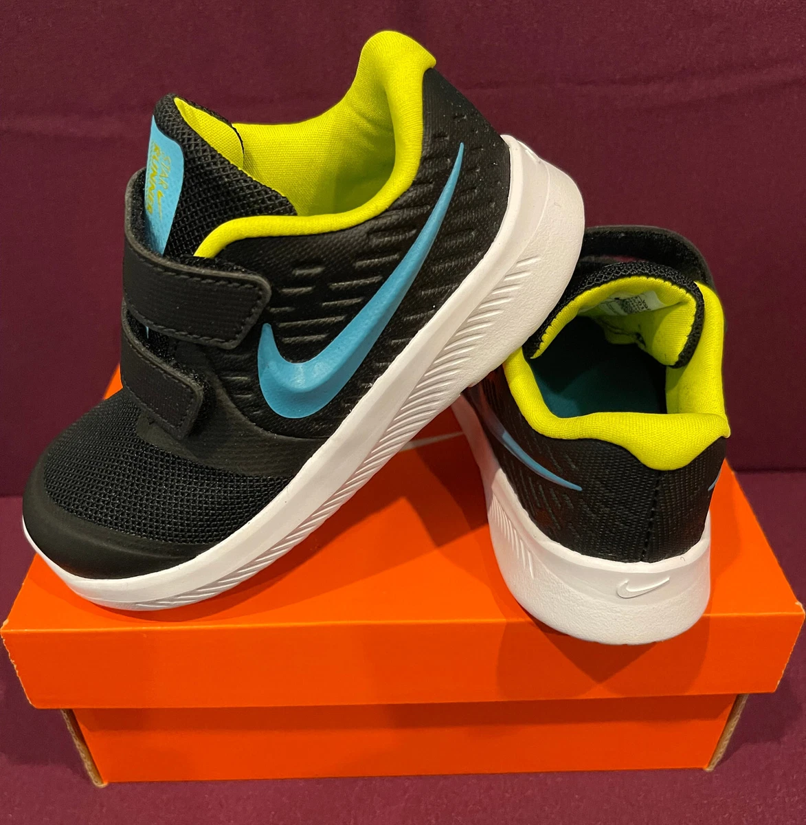 Tegenslag Allemaal Pellen Nike Star Runner 2 (TDV) Baby Boy &amp; Girl Shoes Size: 6C Black/Blue  AT1803 012 | eBay