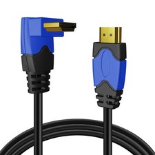 4K HDMI Cable Right Angle 90 Degree 15FT Support 18GBPs Ultra HD 2K 1080p