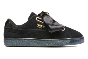 puma suede heart negro