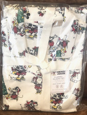 Pottery Barn Teen Flannel Disney Mickey Mouse Holiday Pajama 2p Set Youth Medium