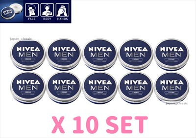 NIVEA MEN CREAM MEN'S SKINCARE CREAM MILDLY SCENTED FROM JAPAN 75g X 10 SET