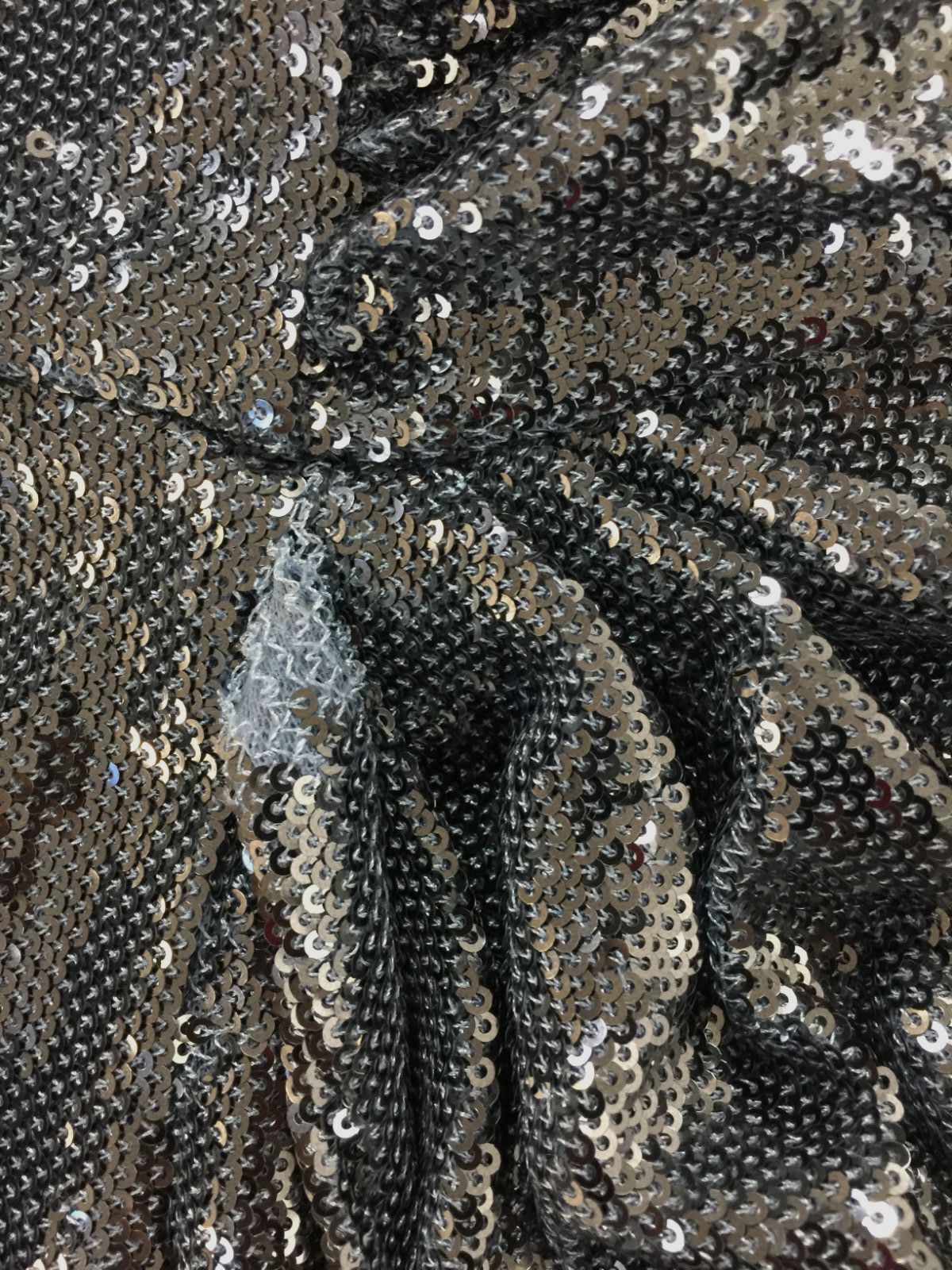 $546 Halston Women's Blue Sequin One Shoulder Self Tie Gown Dress Size 10