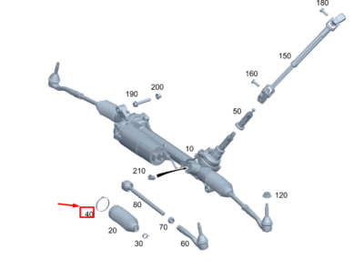 MERCEDES-BENZ GLE W167 Steering Gear Single Eye Clamp A0009954803 