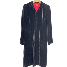 Monsoon Silk Velvet Evening Coat 12 Uk Black Red Lining Mystical Us 8 Womens