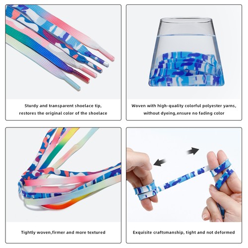 1Pair Flat Shoelaces Replacement for Sneakers 24 27 36 39 45 48 54 60 63 72 Inch - Imagen 133 de 134