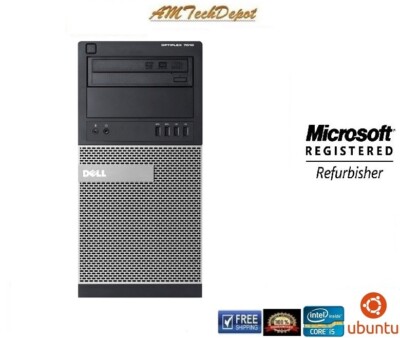 Dell Optiplex 7010 Core i5 3.2Ghz 16GB Ubuntu 24.04 LTS 256 GB SSD Dual Display