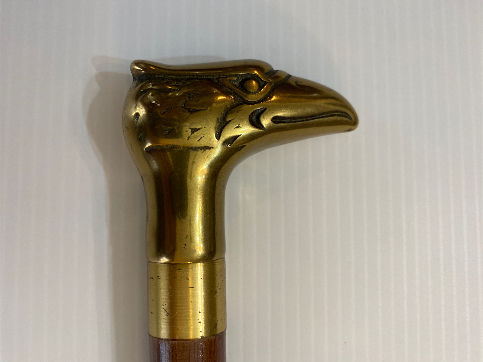 Vintage Eagle Head Solid Brass Handle Walking Can… - image 10