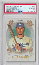 2021 Topps Allen & Ginter Mookie Betts Silver Portrait PSA 10