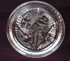 REDUCED Vintage Jeanette Glass Iris & Herringbone Crystal Coasters(s)